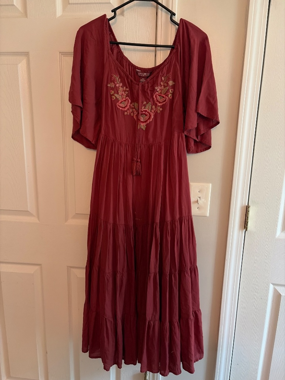 April Cornell red embroidered dress - Picture 5 of 11